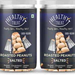 Healthy Treat Roasted Peanuts - Salted Combo 400gm (Pack of 2 200 gm Each)