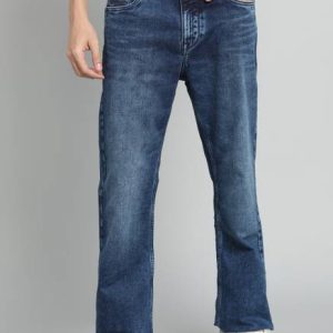 INTEGRITI Men Boot-Leg Mid Rise Light Blue Jeans