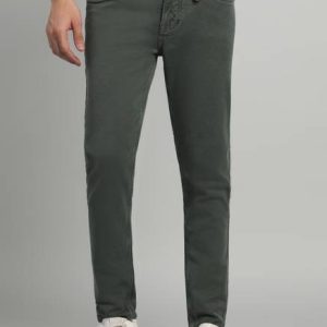 INTEGRITI Men Slim Mid Rise Green Jeans
