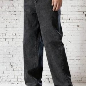 Ironstich Men Loose Fit Mid Rise Dark Grey Jeans