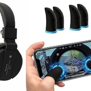 JOKIN HEADPHONE with 2 PAIR PUBG GAMING GLOVES (multicolor) Bluetooth