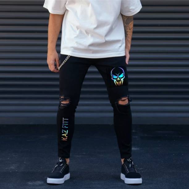 Kazama Men Skinny High Rise Black Jeans