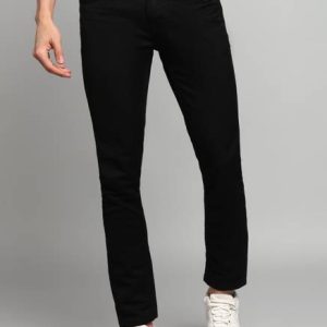 LAWMAN Men Skinny Mid Rise Black Jeans