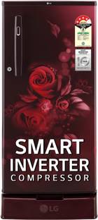 LG 185 L Direct Cool Single Door 4 Star Refrigerator with Base Drawer with Smart Inverter Compressor ...