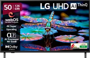LG AI TV UA8200 126 cm (50 inch) Ultra HD (4K) LED Smart WebOS TV 2025 Edition with Alpha7 AI Processo...