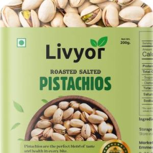 LIVYOR Premium Roasted and Salted Pistachios Jumbo Size | Super Nutritious Dry Fruits Pistachios