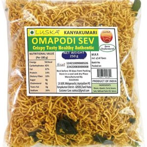 LUSKA Kanyakumari Crispy Omapodi Thin Sev Namkeen | South Indian Sev | Besan Sev