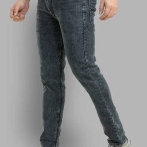METRONAUT Men Slim Mid Rise Dark Grey Jeans