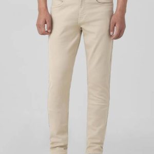 MUFTI Men Skinny Mid Rise Beige Jeans