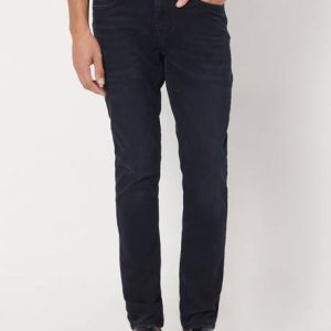 MUFTI Men Skinny Mid Rise Black Jeans