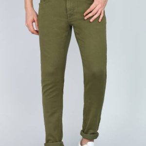 MUFTI Men Skinny Mid Rise Green Jeans
