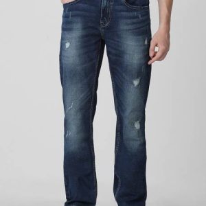 MUFTI Men Slim Mid Rise Blue Jeans