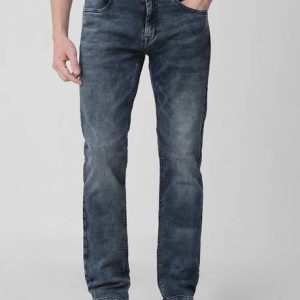 MUFTI Men Slim Mid Rise Dark Blue Jeans