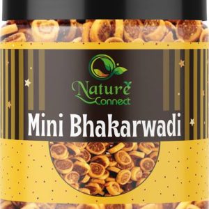 NATURE CONNECT Mini Bhakarwadi | Gujarati Style Mini Bhakarwadi Crunchy | Jar Pack