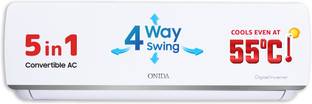 ONIDA 2025 Model 5-in-1 Convertible Cooling 2 Ton 3 Star Split Inverter With Four Way Swing AC - Whit...