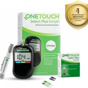OneTouch Select Plus Simple Glucometer (FREE 10 strips ...