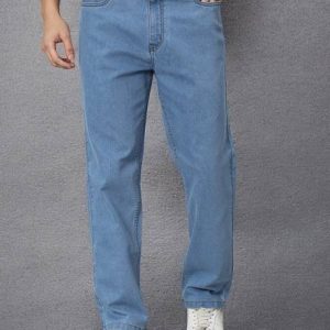 PROVOGUE Men Straight Fit Mid Rise Blue Jeans