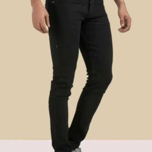 Royel Men Slim High Rise Black Jeans