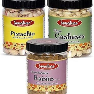 Sonature Super Value Pack Best Quality Combo Pack Of Pistachios, Cashews, Raisins Combo