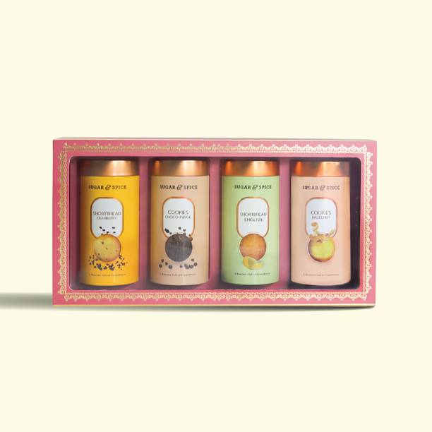Sugar and Spice Peony Cookies Gift Set | Festival Gifting gourmet cookie gift hamper Combo