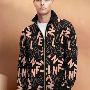 TRIPR Men Printed High Neck Black Sweater