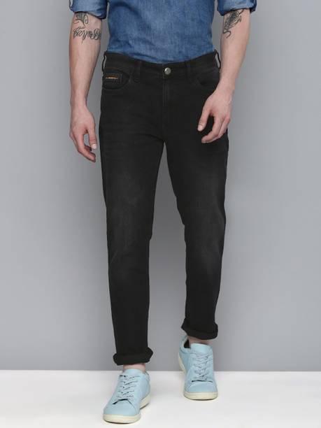 The Indian Garage Co. Men Slim Low Rise Black Jeans