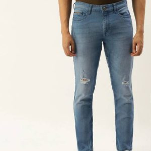 The Indian Garage Co. Men Slim Mid Rise Blue Jeans