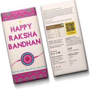 TinyGlads Rakhi Special Chocolate Bar | Gourmet Treat | Ideal Gift for Siblings | 80g Bars
