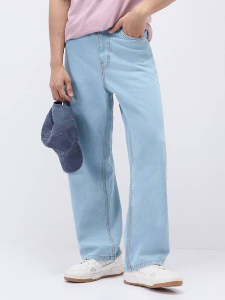 Urbano Fashion Men Loose Fit Mid Rise Light Blue Jeans