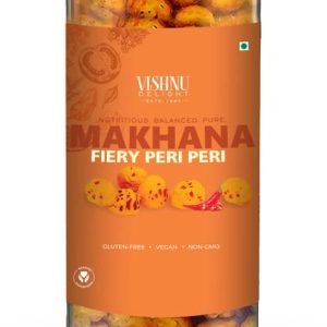VISHNU DELIGHT Lime Peri Peri Flavour Roasted Makhana Jar - Healthy & Crunchy Snack|Gluten Free