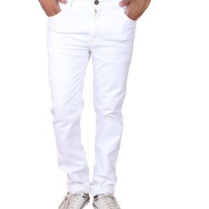 X20 Jeans Men Regular Mid Rise White Jeans