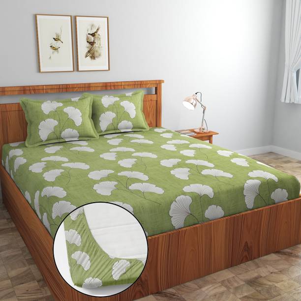 Ethe Home 280 TC Cotton Double Printed Fitted (Elastic)...