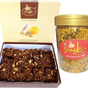 Singla Dodha Burfi Sweet 400g , Dal Biji Namkeen 200g C...