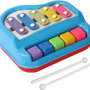M-Alive 5key Xylophone and Piano Toy KeyBoard 2 in 1 Co...