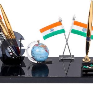 GREATDIO 2 Compartments Cast Acrylic Pen stand