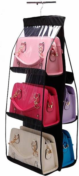 PAVITYAKSH 6 Pocket Foldable Hanging Purse Handbag Orga...