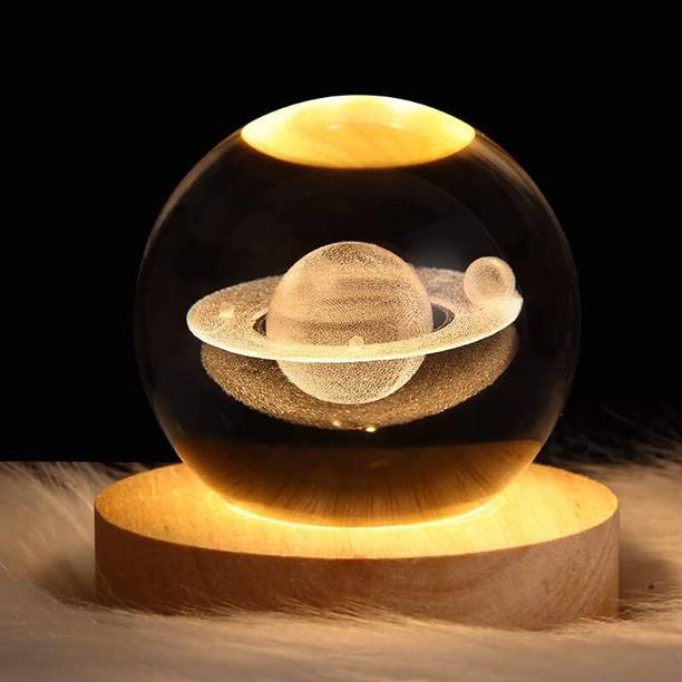 carempire 3D Saturn Crystal Ball Night Light Ball Proje...