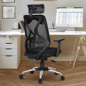 Da URBAN Merlion Black High Back Ergonomic Mesh Office ...
