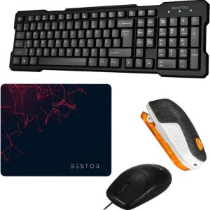 Bestor USB Wired Keyboard,Wired Mouse,Mouse Pad & Water...