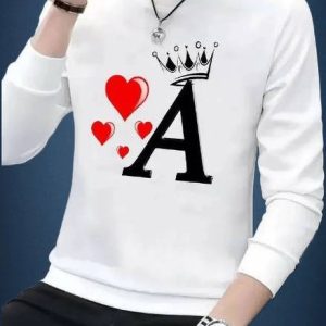 Shopaholic Men Printed Round Neck Polyester White T-Shirt