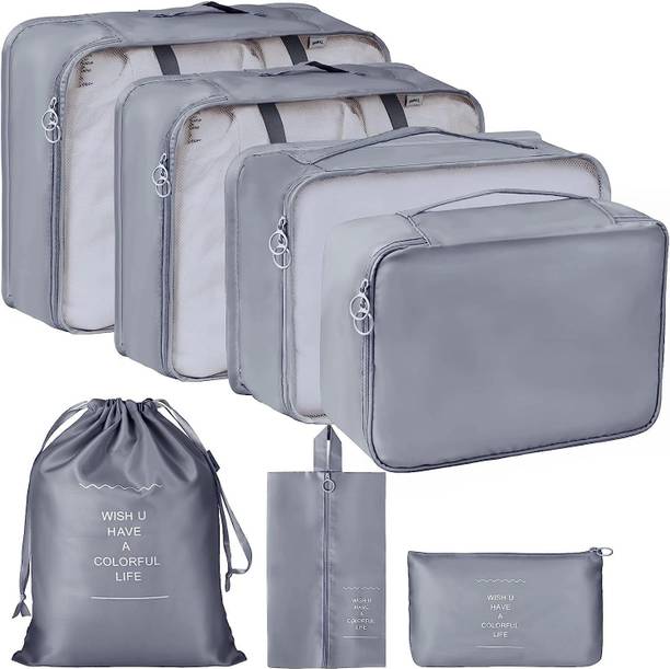 POLYGON 7Pcs Travel Organizer Pouch Packing Cubes