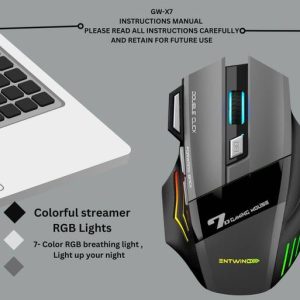 ENTWINO GW-X7- GREY WIRELSS GAMING MOUSE Wireless Right...