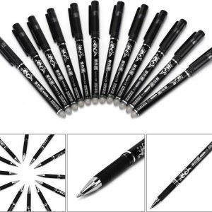SAH Black Eraserble Gel Ink Pens With Ultra Fine 0.5mm ...