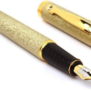 Ledos Royal Gold Jewel Marbled Designer New Fountain Pe...