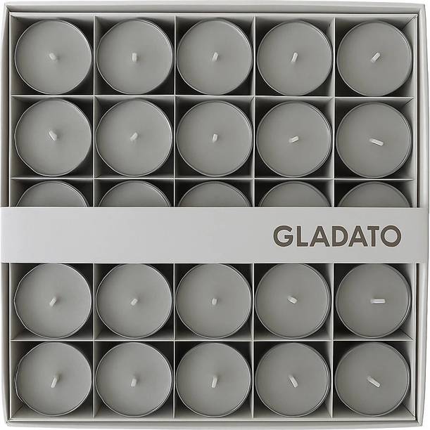 GLADATO 100% Pure Wax Unscented Tealight Candles for Ho...