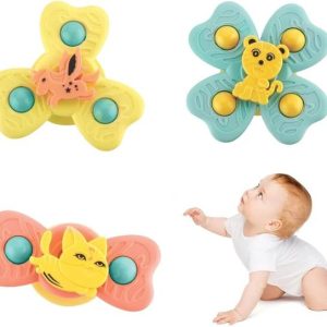 J K INTERNATIONAL 3pcs Suction Fidget Spinner Toy for B...