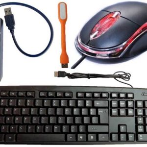 ANJO Wired Keyboard-Wired Mouse-USB Hub 3.0-LED Combo S...