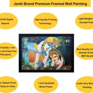 Janki Radha Krishan Wall Painting Canvas 14 inch x 20 i...
