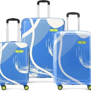 SKYBAGS Hard Body Set of 3 Luggage 8 Wheels - Splash - Blue