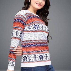 VGHC FASHION Women Printed Round Neck Polyester Maroon T-Shirt